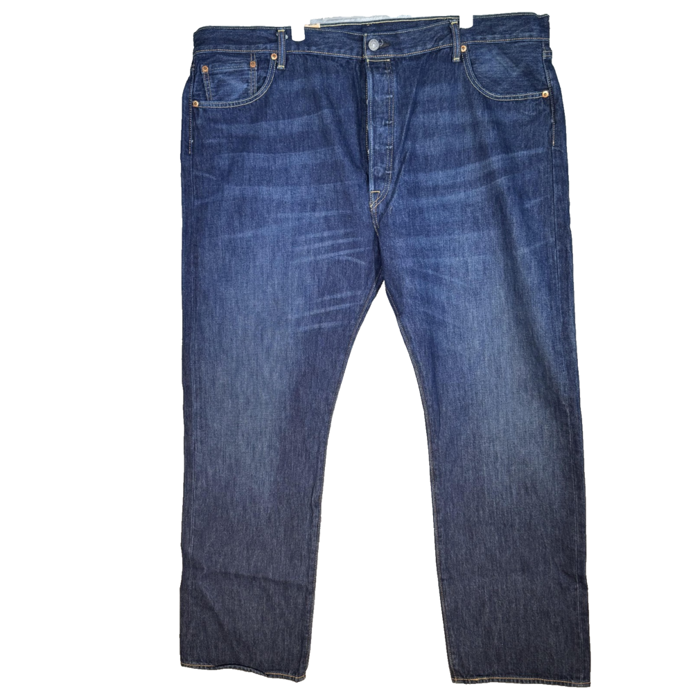 Levis 501 Jeans Mens 44x32 Blue Original Fit Straight Leg Button Fly Denim